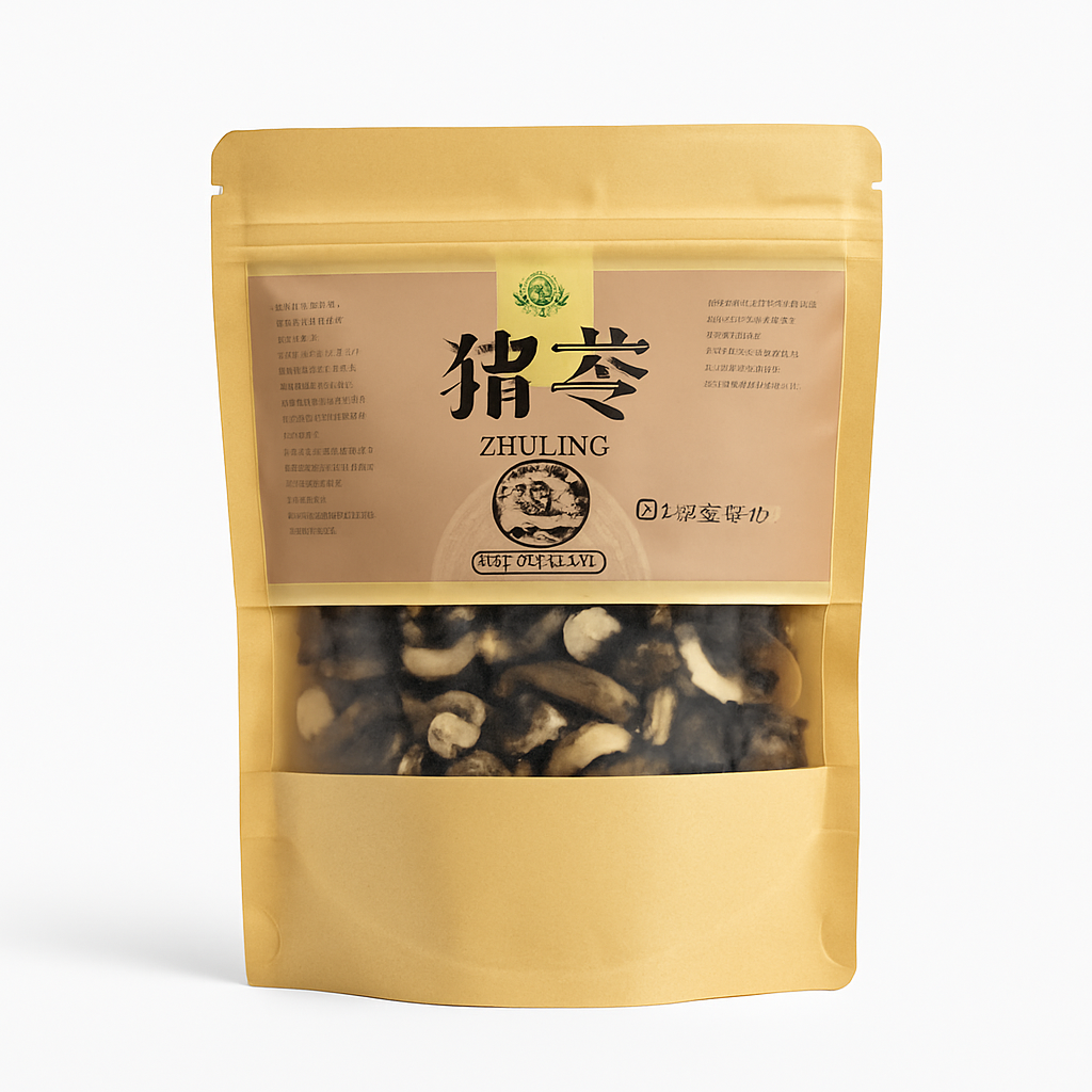 Mei Wei: Fungo Polyporus Umbellatus Seco（猪苓）- Zhuling 100g - Embalagem em Fundo Branco