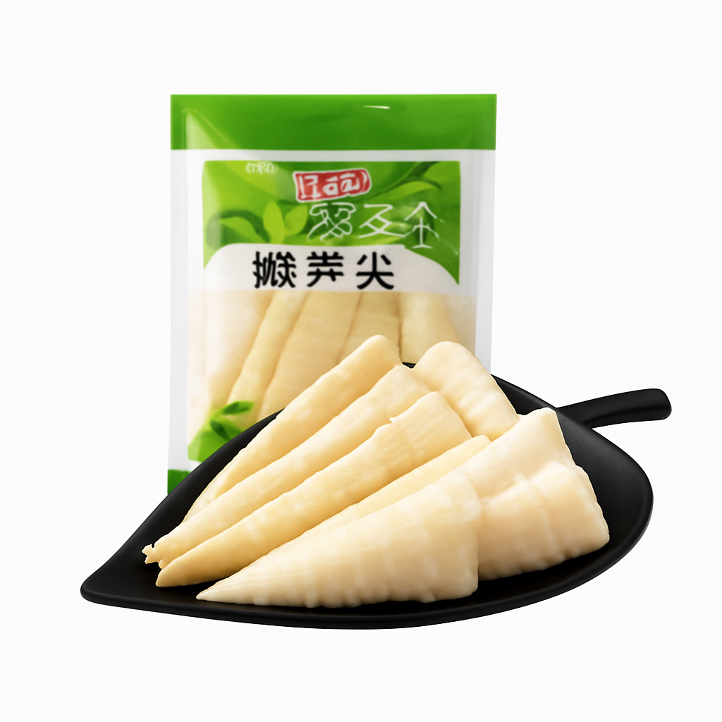 Mei Wei: Brotos de Bambu Fuchun（富春龙春笋）- Fuchun 250g - Embalagem em Fundo Branco