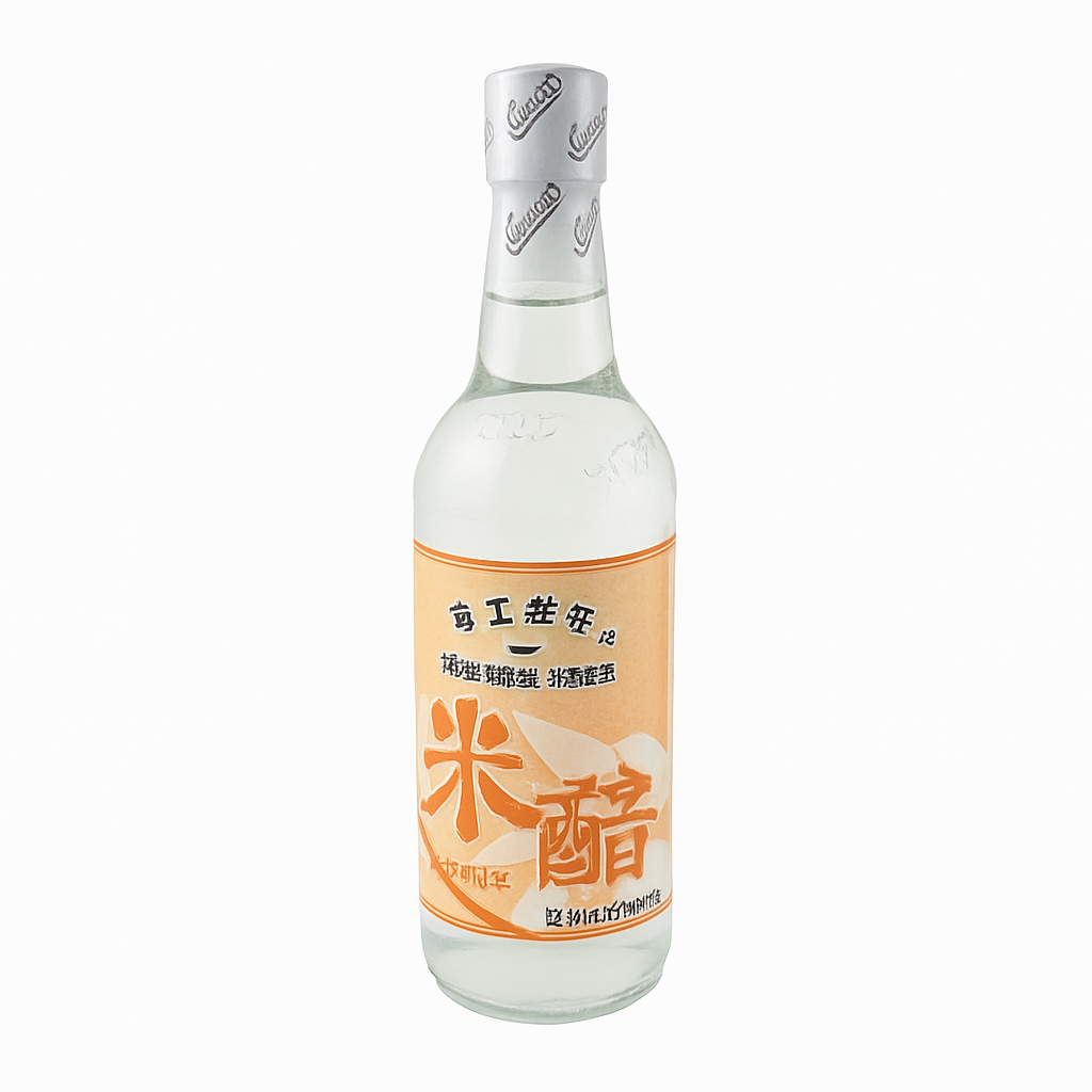 Mei Wei: Vinagre de Arroz Puro（珠江桥牌纯米醋）- Pearl River Bridge 500ml - Embalagem em Fundo Branco