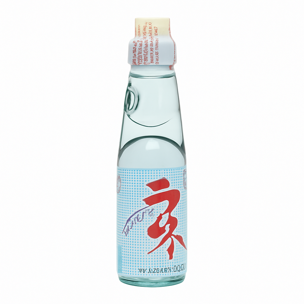 Mei Wei: Ramune Original（哈达原味波子汽水）- Hatakosen 200ml - Embalagem em Fundo Branco
