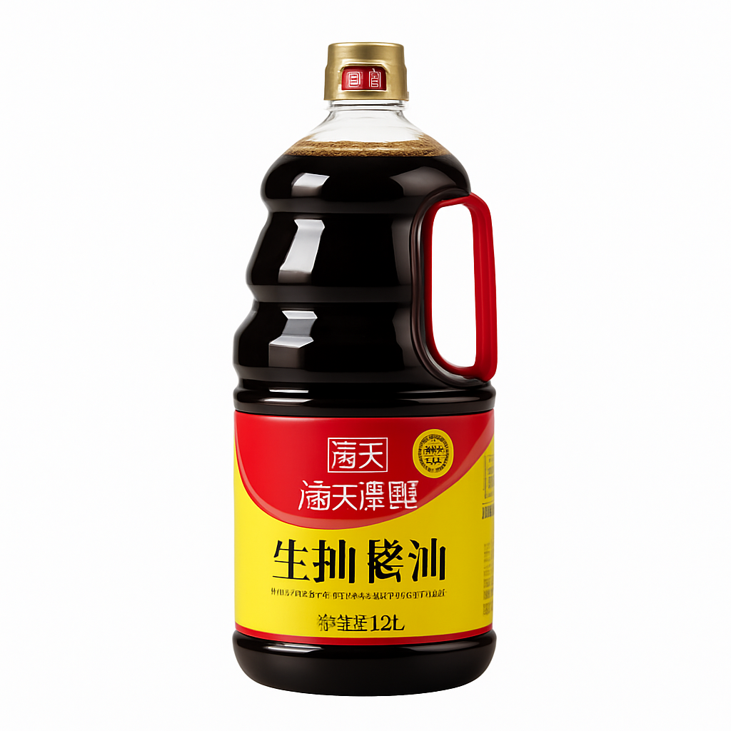 Mei Wei: Molho de Soja Light（生抽豉油）- Haitian 1.9L - Embalagem em Fundo Branco