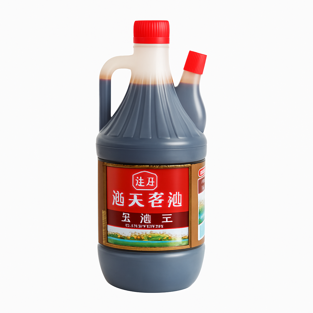 Mei Wei: Molho de Soja Escuro Premium（海天老抽王）- Haitian 800ml - Embalagem em Fundo Branco