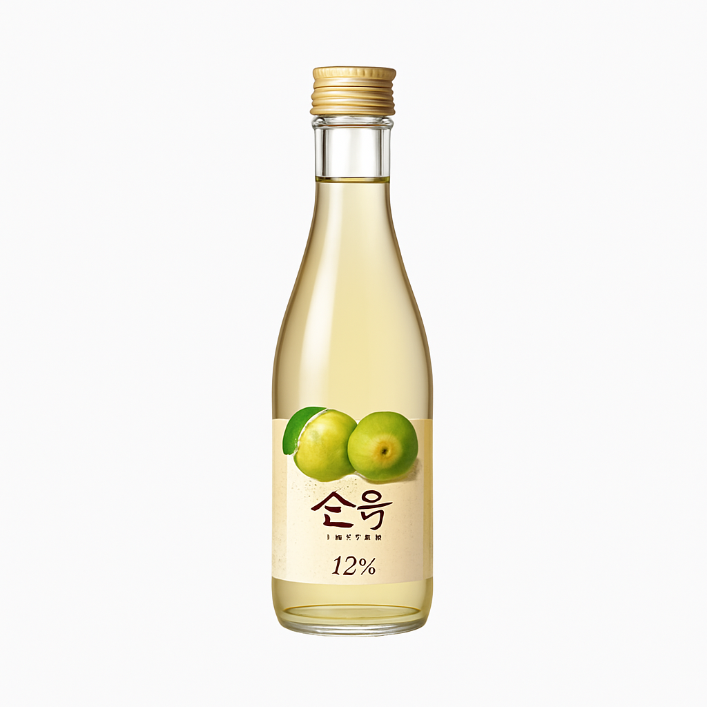 Mei Wei: Licor de Ameixa Dourada（金桂梅酒）- Rio 300ml - Embalagem em Fundo Branco