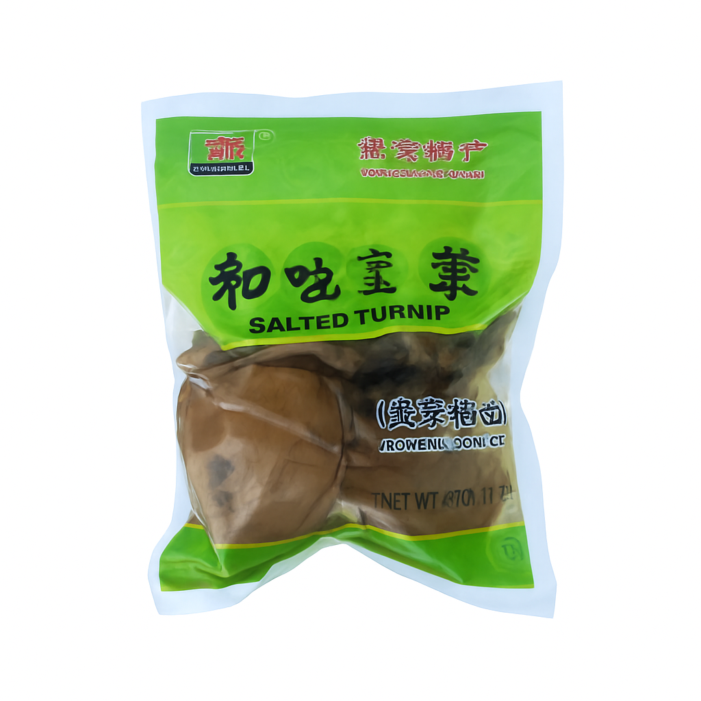Mei Wei: Nabo Salgado（和味江南正菜）- Chang Xing 400g - Embalagem em Fundo Branco