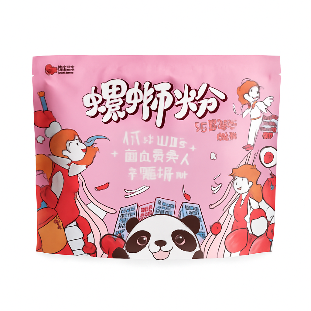 Mei Wei: Macarrão Instantâneo de Caracol do Rio（螺蛳粉）- Liuquan 360g - Embalagem em Fundo Branco