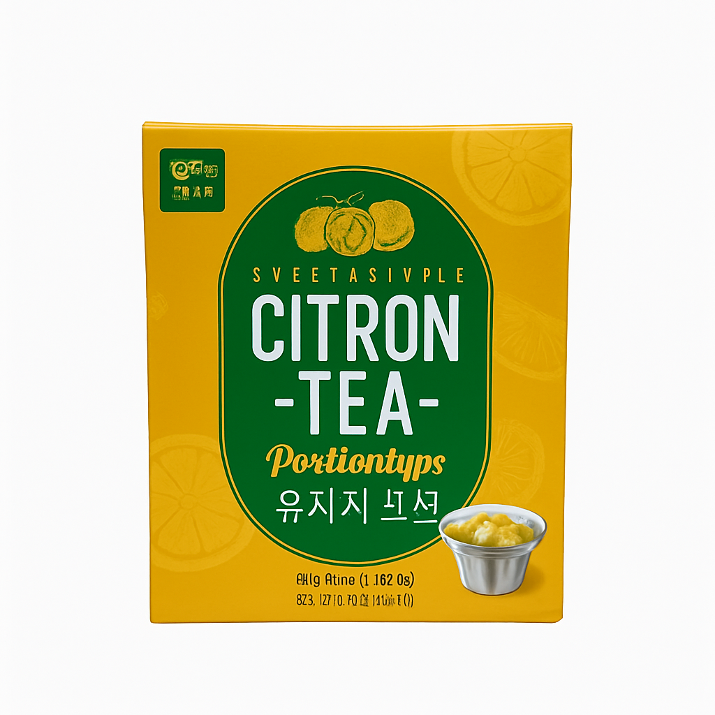 Mei Wei: Chá de Cidra（유자차）- Nokchawon 450g - Embalagem em Fundo Branco