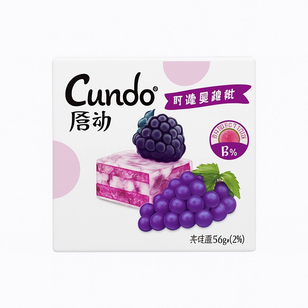Mei Wei: Bolo de Uva Eundo（唇动蛋糕）- Eundo 125g - Embalagem em Fundo Branco