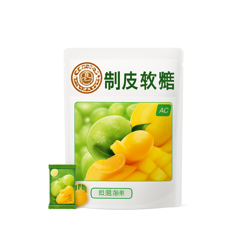 Mei Wei: Bala Mastigável Mista（徐福记剥皮软糖）- Xu Fu Ji 225g - Embalagem em Fundo Branco