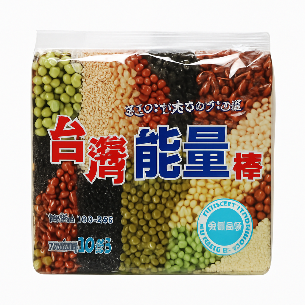 Mei Wei: Barra Energética Probiótica（台湾能量棒）- Taiwan 180g - Embalagem em Fundo Branco