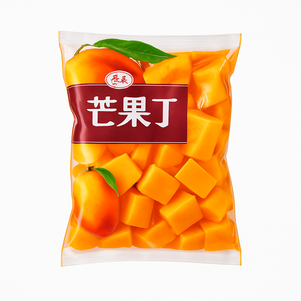 Mei Wei: Biscoito de Manga（鸿茂芒果爱）- Hongmao 338g - Embalagem em Fundo Branco