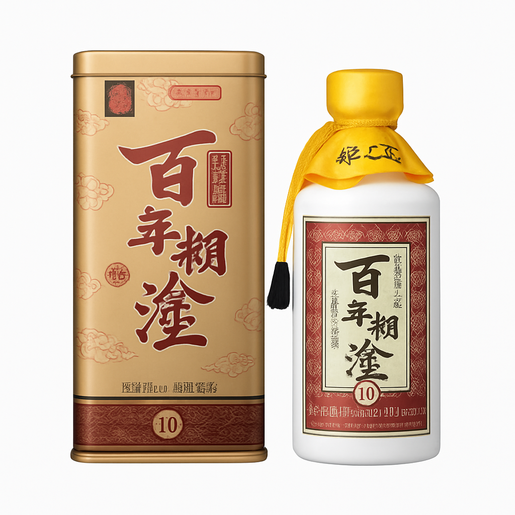 Mei Wei: Baijiu Bainianhutu（百年糊涂）- Jiannanchun 450ml - Embalagem em Fundo Branco
