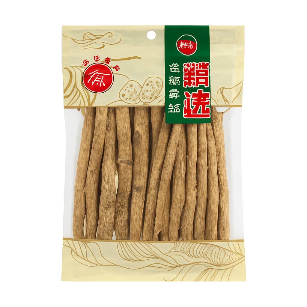 Mei Wei: Base de Sopa Dangshen（党参）- 100g - Embalagem em Fundo Branco