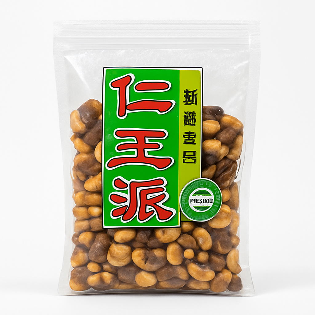 Mei Wei: Feijão Fava Sabor Especial（仁王派）- Xinla 128g - Embalagem em Fundo Branco