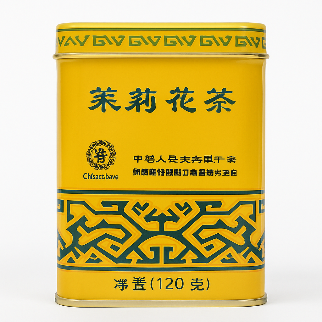 Mei Wei: Chá de Jasmim（茉莉花茶）- Chinatea 120g - Embalagem em Fundo Branco