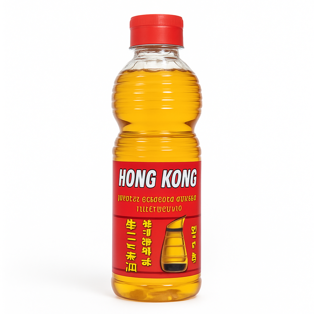 Mei Wei: Óleo de Gergelim Natural（香港生麻油）- Hong Kong 1L - Embalagem em Fundo Branco