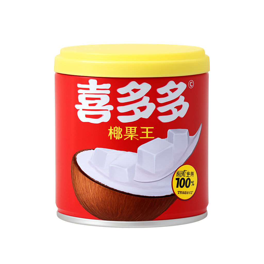 Mei Wei: Nata de Coco（椰果王）- Xi Duo Duo 200g - Embalagem em Fundo Branco