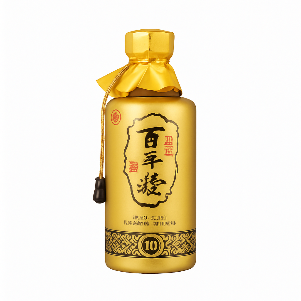 Mei Wei: Baijiu Bainiantutu Century（百年糊涂）- 52° 500ml - Embalagem em Fundo Branco