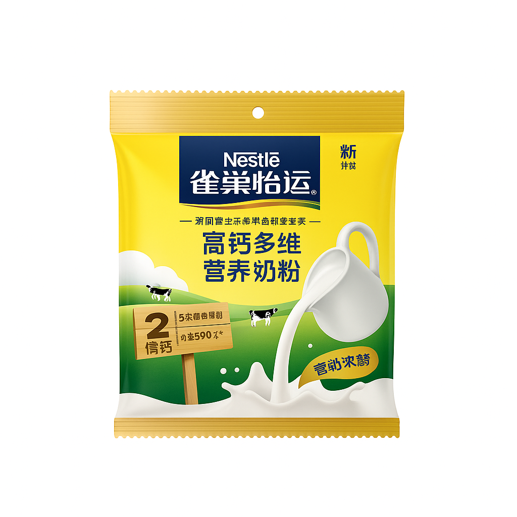 Mei Wei: Leite em Pó Integral Nutritivo（雀巢怡运高钙多维营养奶粉）- Nestlé 300g - Embalagem em Fundo Branco