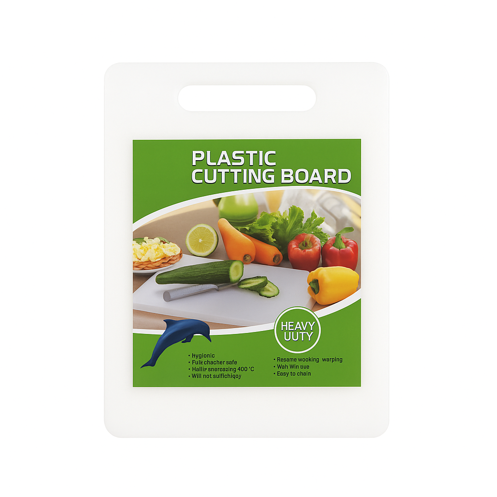 Mei Wei: Tábua de Corte de Plástico PP（塑料菜板）- Heavy Duty 37,5x27,5x0,9cm - Embalagem em Fundo Branco