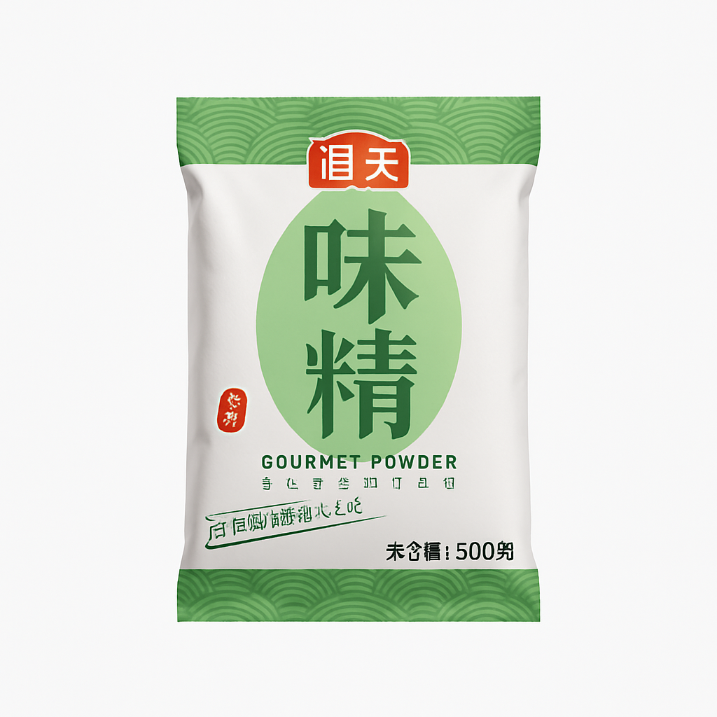 Mei Wei: Glutamato Monossódico 99%（味精）- Haitian 500g - Embalagem em Fundo Branco