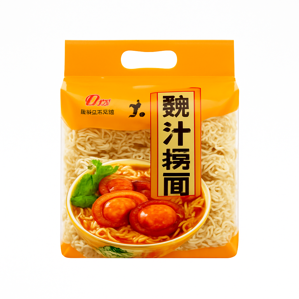 Mei Wei: Macarrão Instantâneo com Molho de Abalone（麦老大鲍汁捞面）- Maidage 780g - Embalagem em Fundo Branco