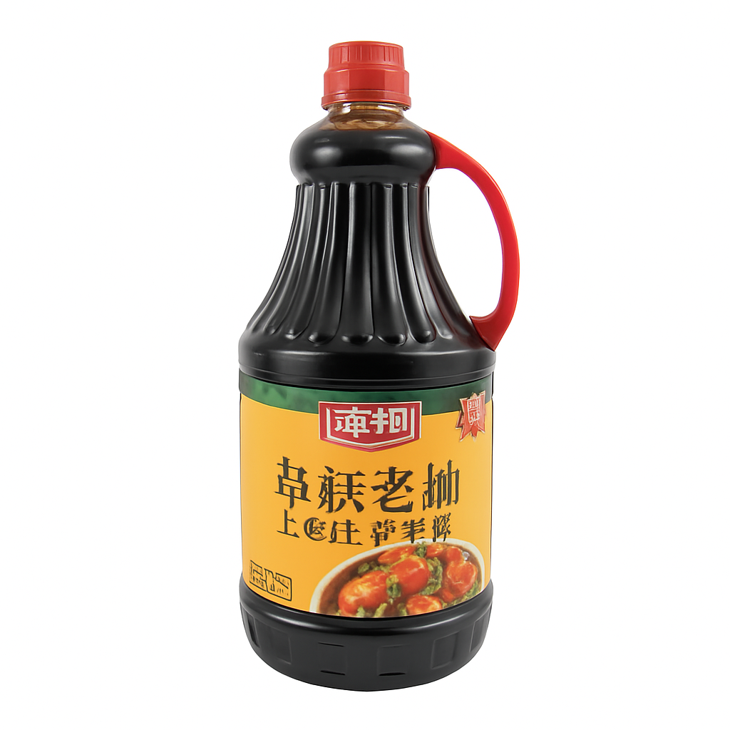 Mei Wei: Molho de Soja Dark Cogumelo Shiitake（草菇老抽）- Chubang 1,9L - Embalagem em Fundo Branco
