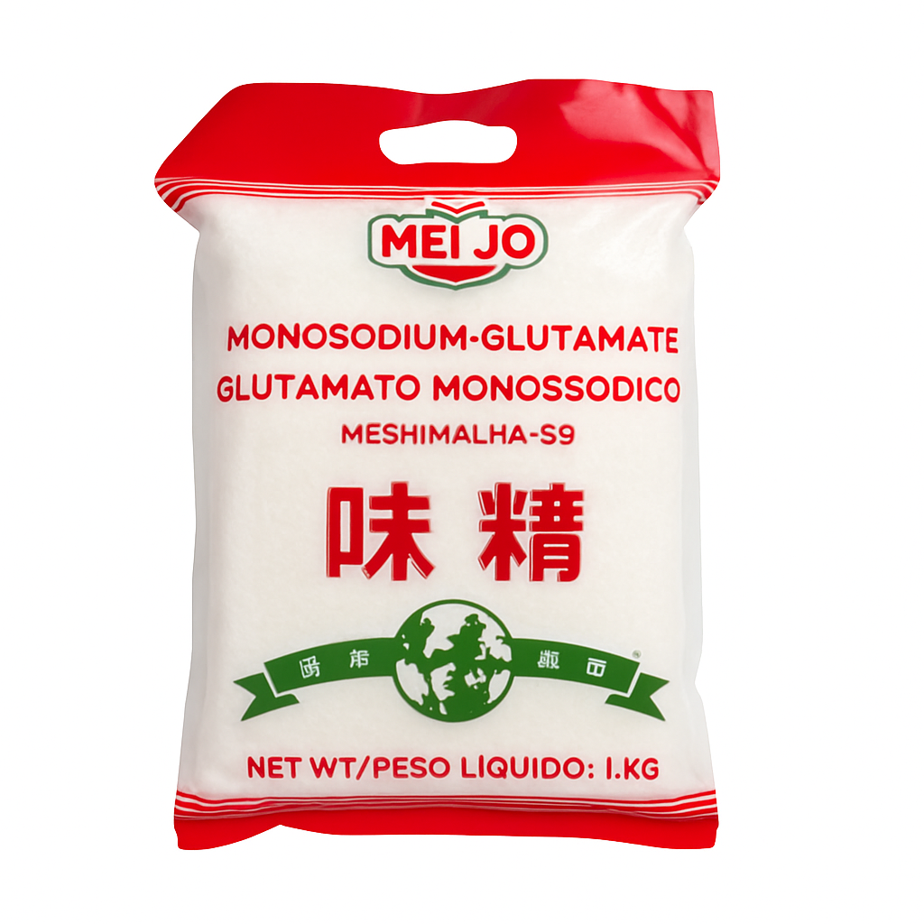 Mei Wei: Glutamato de Monossódio（味精）- 1kg - Embalagem em Fundo Branco