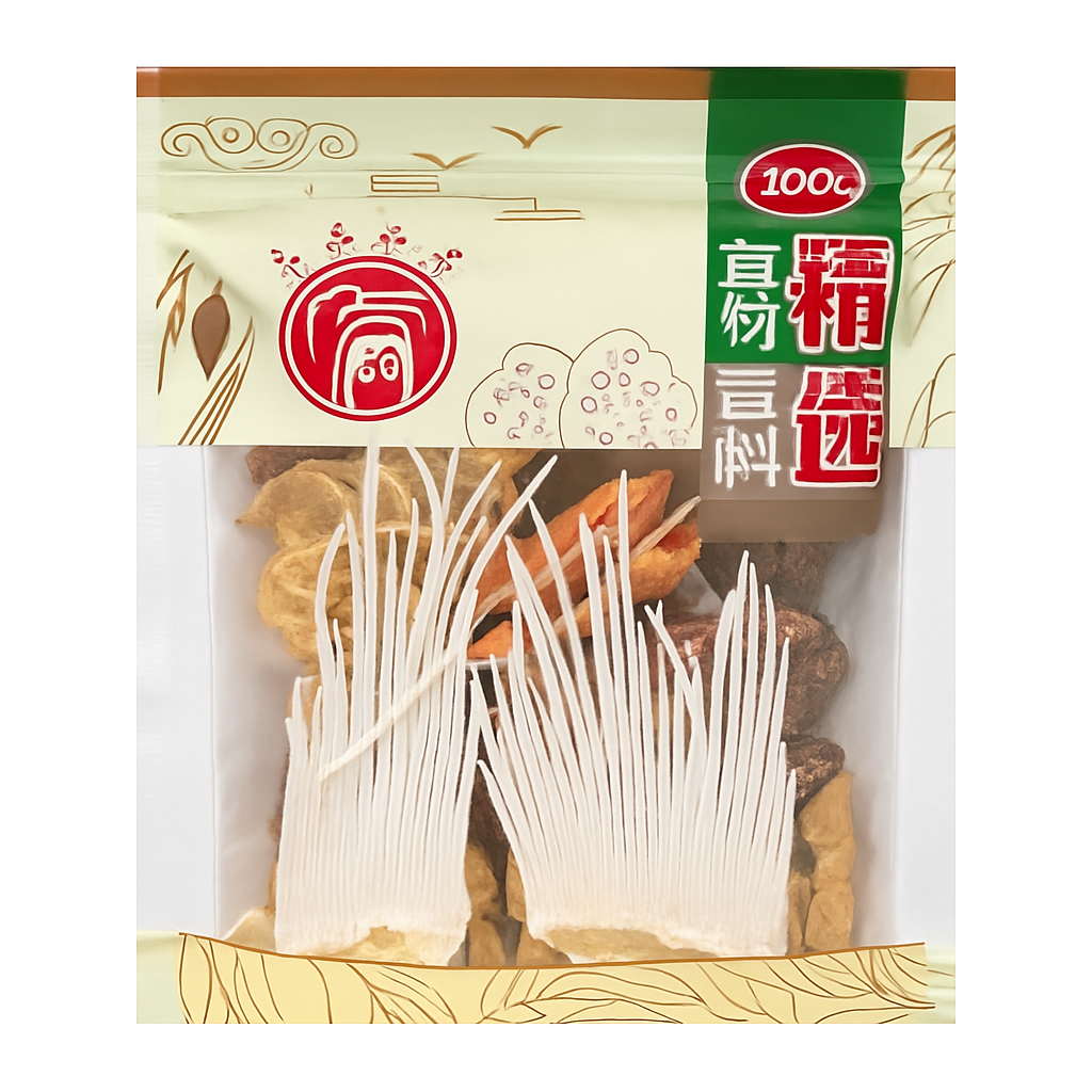 Mei Wei: Base de Sopa Mista（万家清热排毒养颜汤）- 100g - Embalagem em Fundo Branco