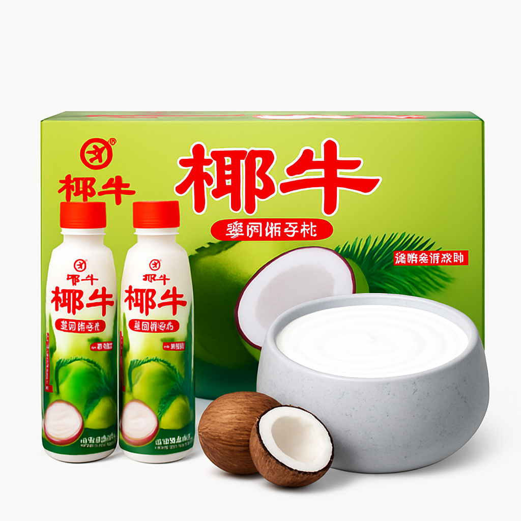 Mei Wei: Suco de Coco Coconut（椰牛）- 500ml - Embalagem em Fundo Branco