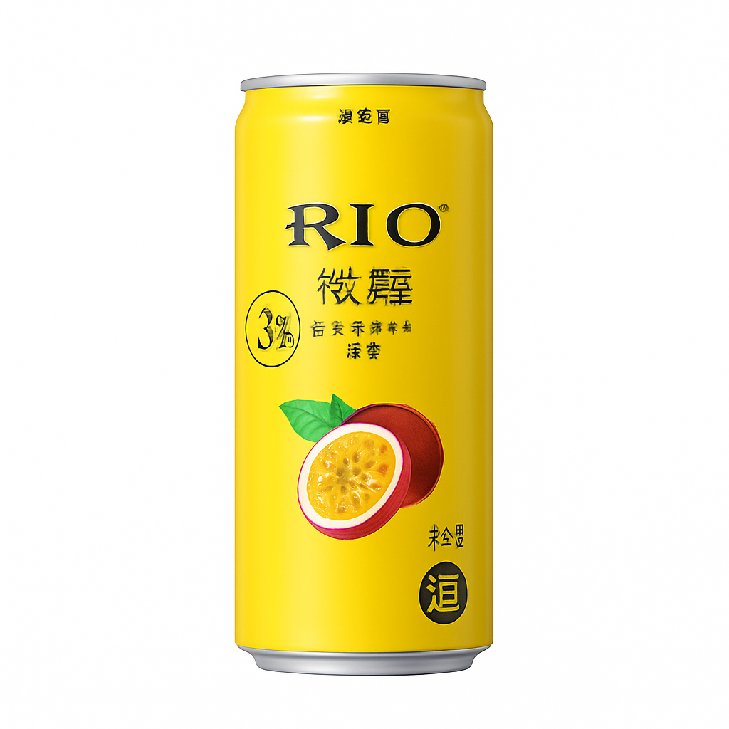 Mei Wei: Coquetel de Maracujá（微醺百香果味）- RIO 330ml - Embalagem em Fundo Branco