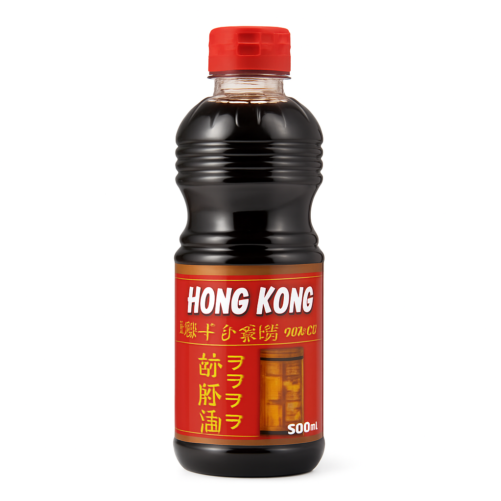 Mei Wei: Óleo de Gergelim Torrado（香港麻油）- Hong Kong 500ml - Embalagem em Fundo Branco