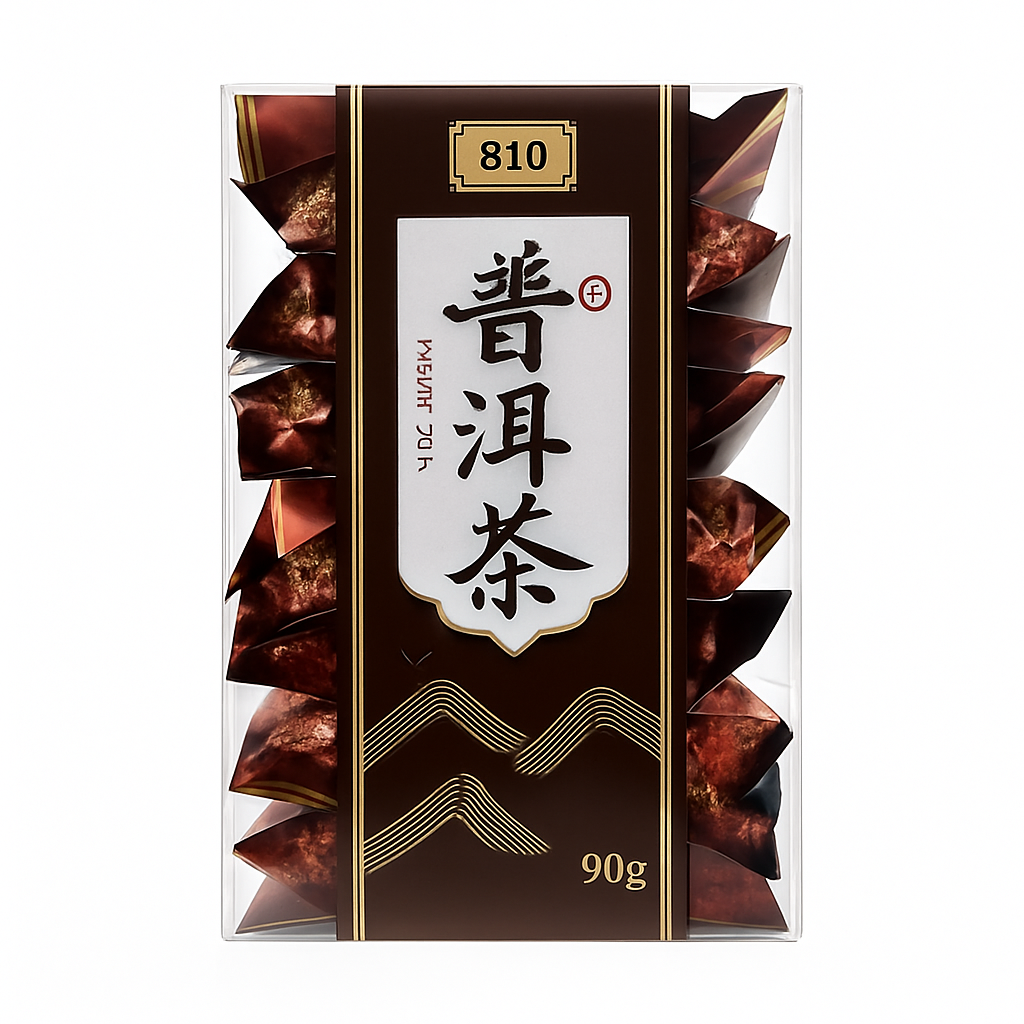 Mei Wei: Chá Pu-erh Premium（普洱茶）- 斟功夫 90g - Embalagem em Fundo Branco