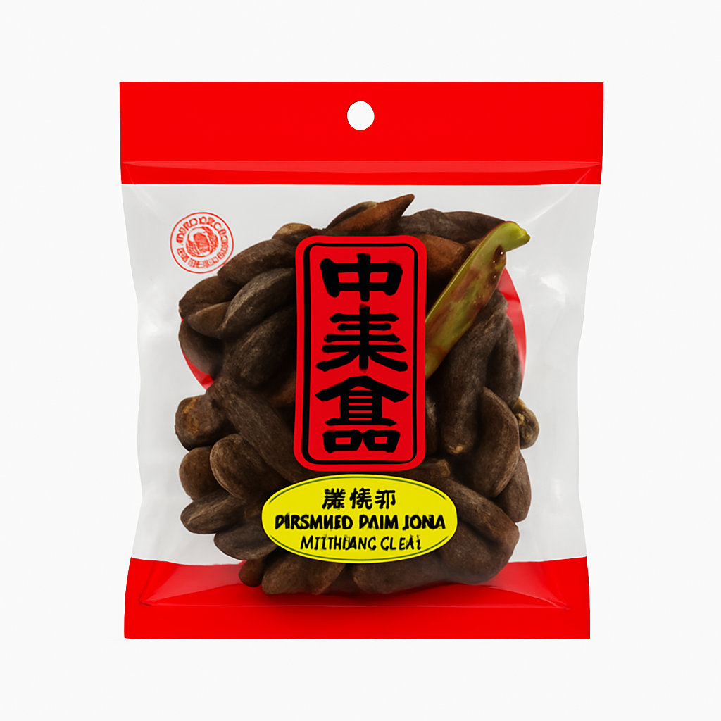 Mei Wei: Preparo para Sopa（生地片）- Double Swallow & Flower Brand 100g - Embalagem em Fundo Branco
