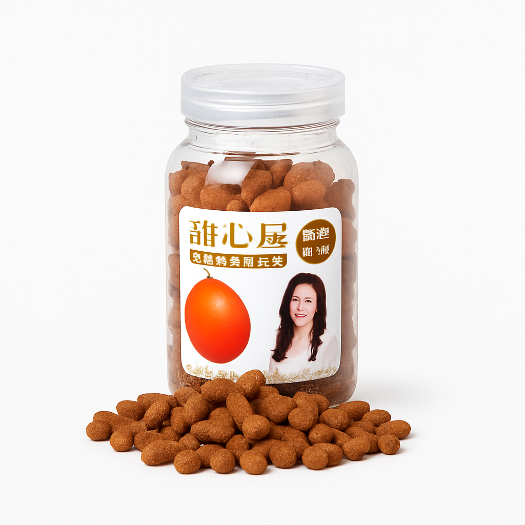 Mei Wei: Tâmara Salgada com Mel e Casca de Tangerina（甜心屋蜂蜜陈皮盐金枣）- 60g - Embalagem em Fundo Branco