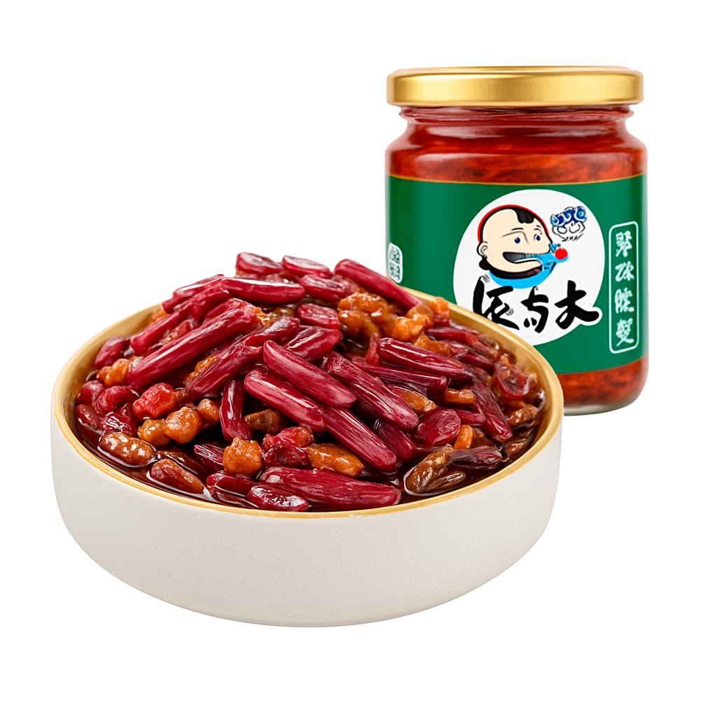 Mei Wei: Broto de Samambaia Refogado （饭扫光爆炒蕨菜）- Fansaoguang 280g - Embalagem em Fundo Branco
