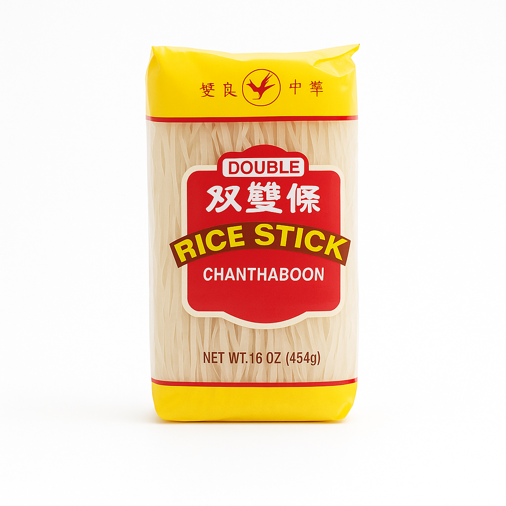 Mei Wei: Macarrão de Arroz Jiangmen（江门排粉）- Wang Tai Foshan 350g - Embalagem em Fundo Branco