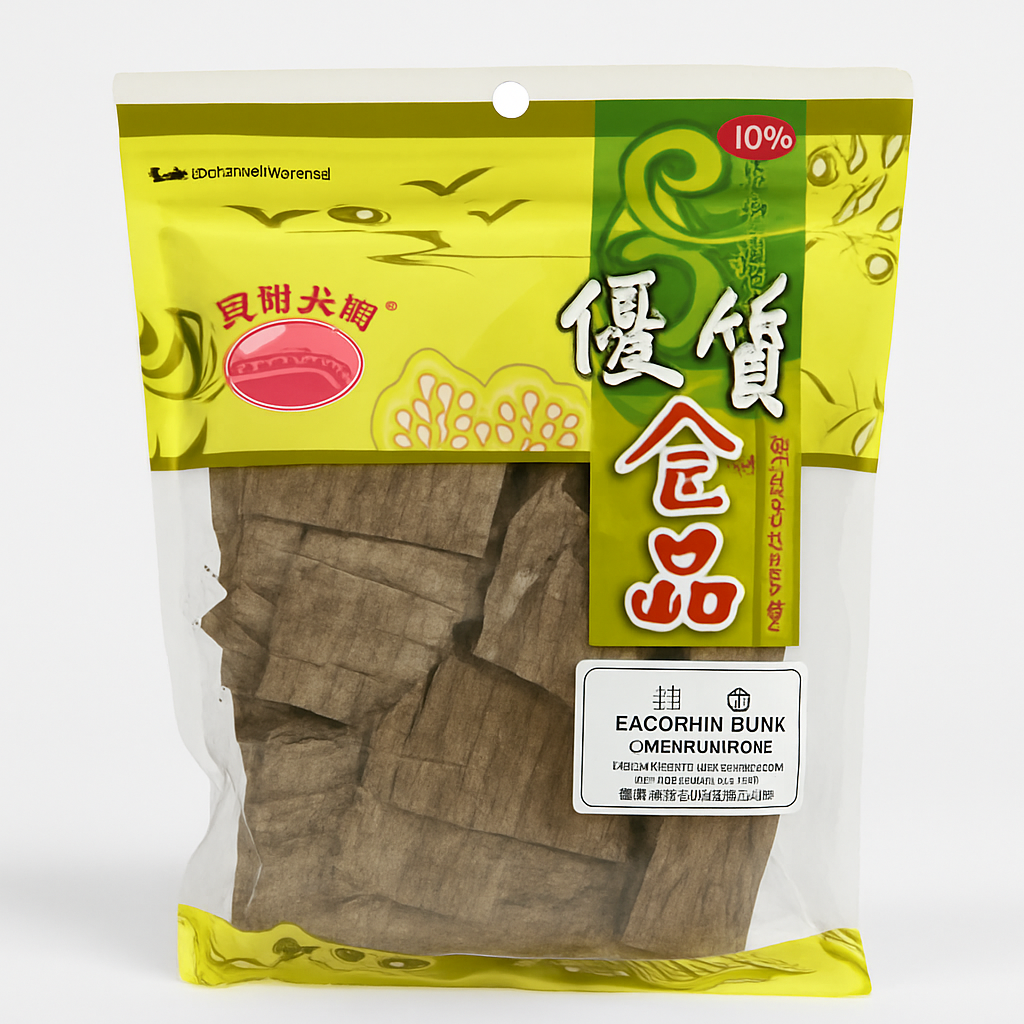 Mei Wei: Casca de Eucommia（杜仲）- Dong Ming Da Qiao 114g - Embalagem em Fundo Branco