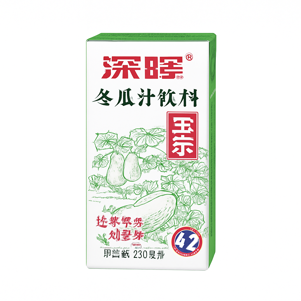 Mei Wei: Chá de Melão de Inverno（冬瓜茶）- Shen Hui 250ml - Embalagem em Fundo Branco