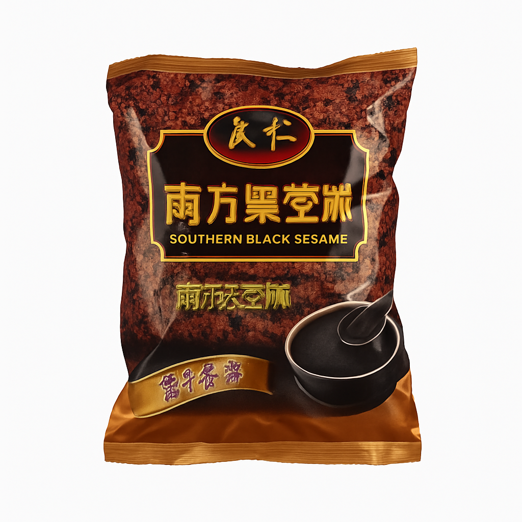 Mei Wei: Mingma Black Sesame Paste（南方黑芝麻糊）- Nanfang 240g - Embalagem em Fundo Branco