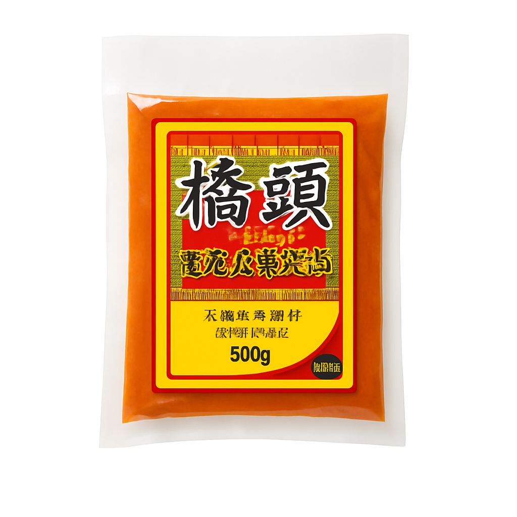 Mei Wei: Base para Hot Pot Chongqing （桥头重庆火锅底料）- Qiaotou 500g - Embalagem em Fundo Branco