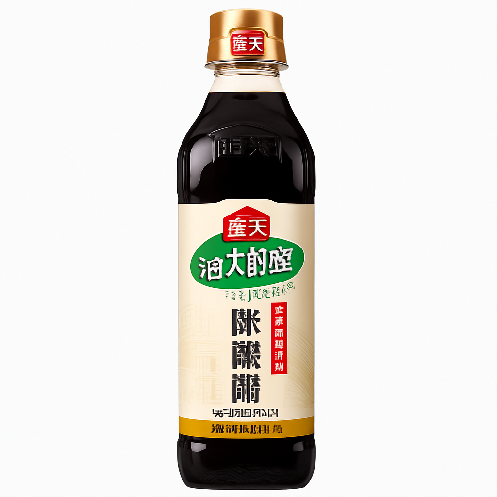 Mei Wei: Vinagre para Salada（海天凉拌醋）- Haitian 500ml - Embalagem em Fundo Branco