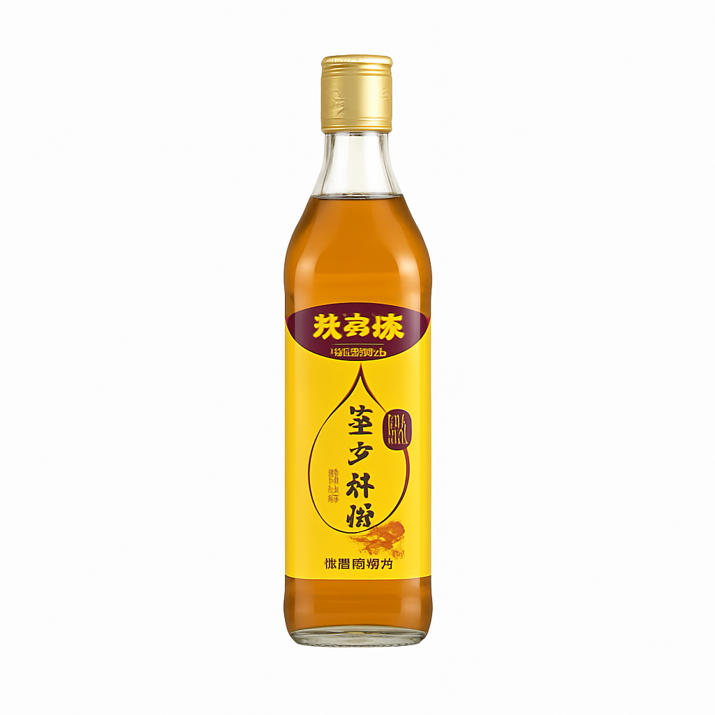 Mei Wei: Vinho de Cozinha com Gengibre e Cebolinha（葱姜料酒）- Master 500ml - Embalagem em Fundo Branco