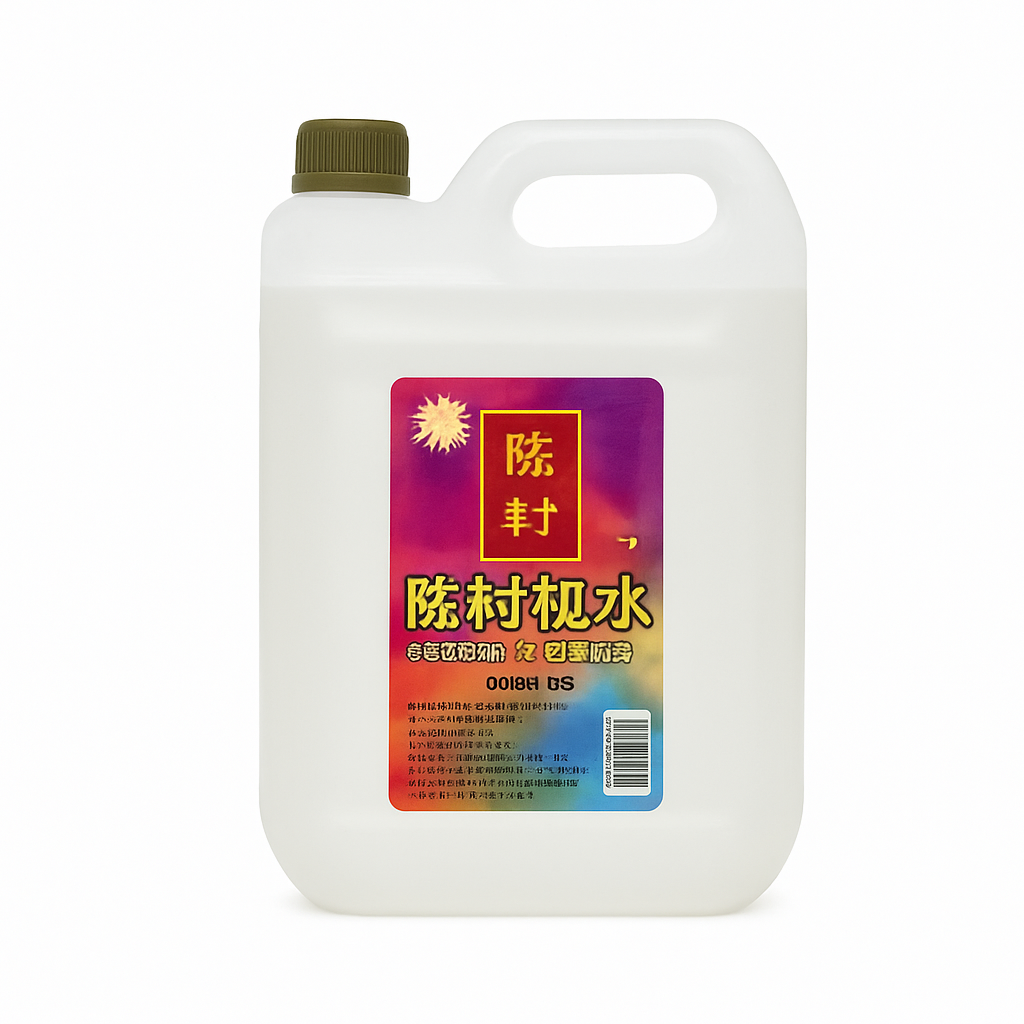 Mei Wei: Água Alcalina para Massa（陈村枧水）- Shunlong 4L - Embalagem em Fundo Branco