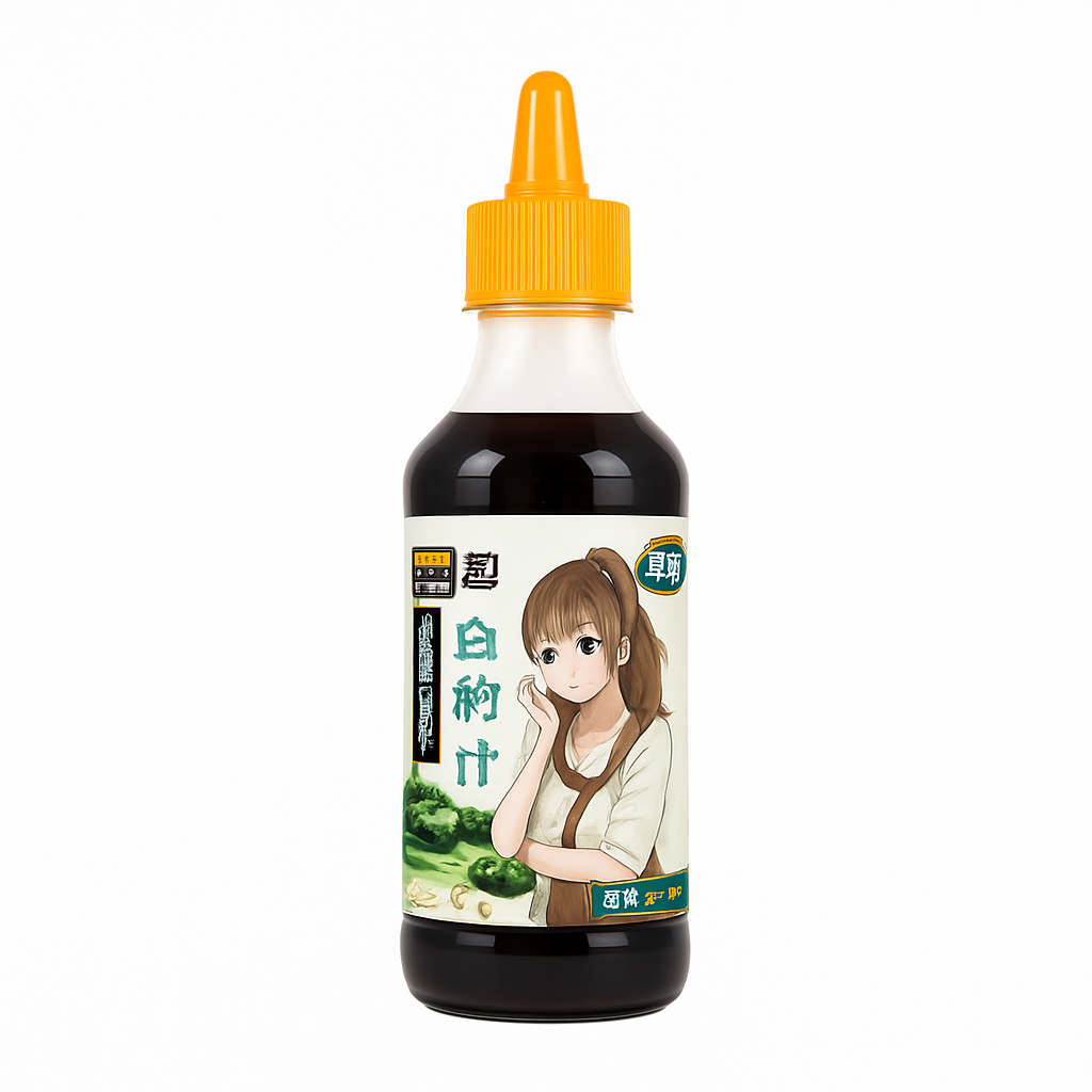 Mei Wei: Molho para Branqueamento Branco（白灼汁）- Chubao 250ml - Embalagem em Fundo Branco