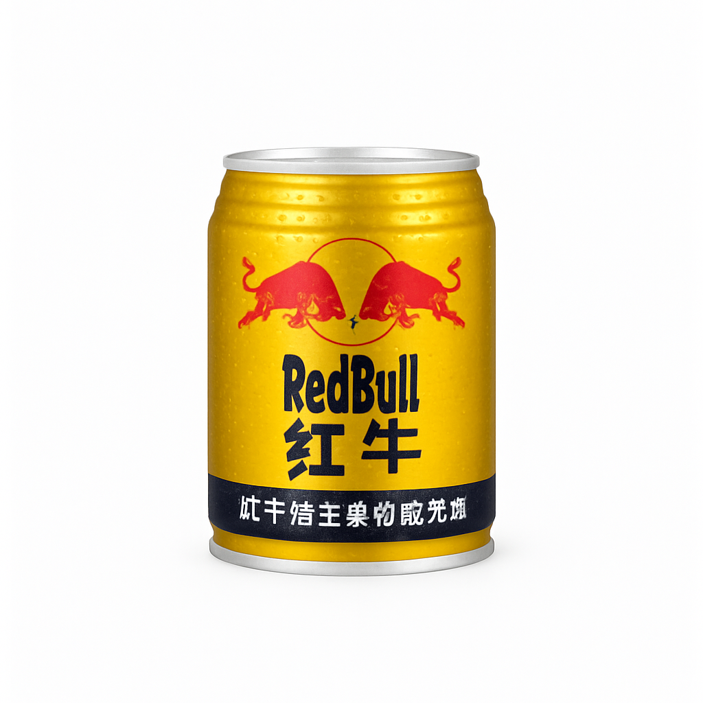 Mei Wei: Red Bull Energético（红牛维生素功能饮料）- Red Bull 250ml - Embalagem em Fundo Branco