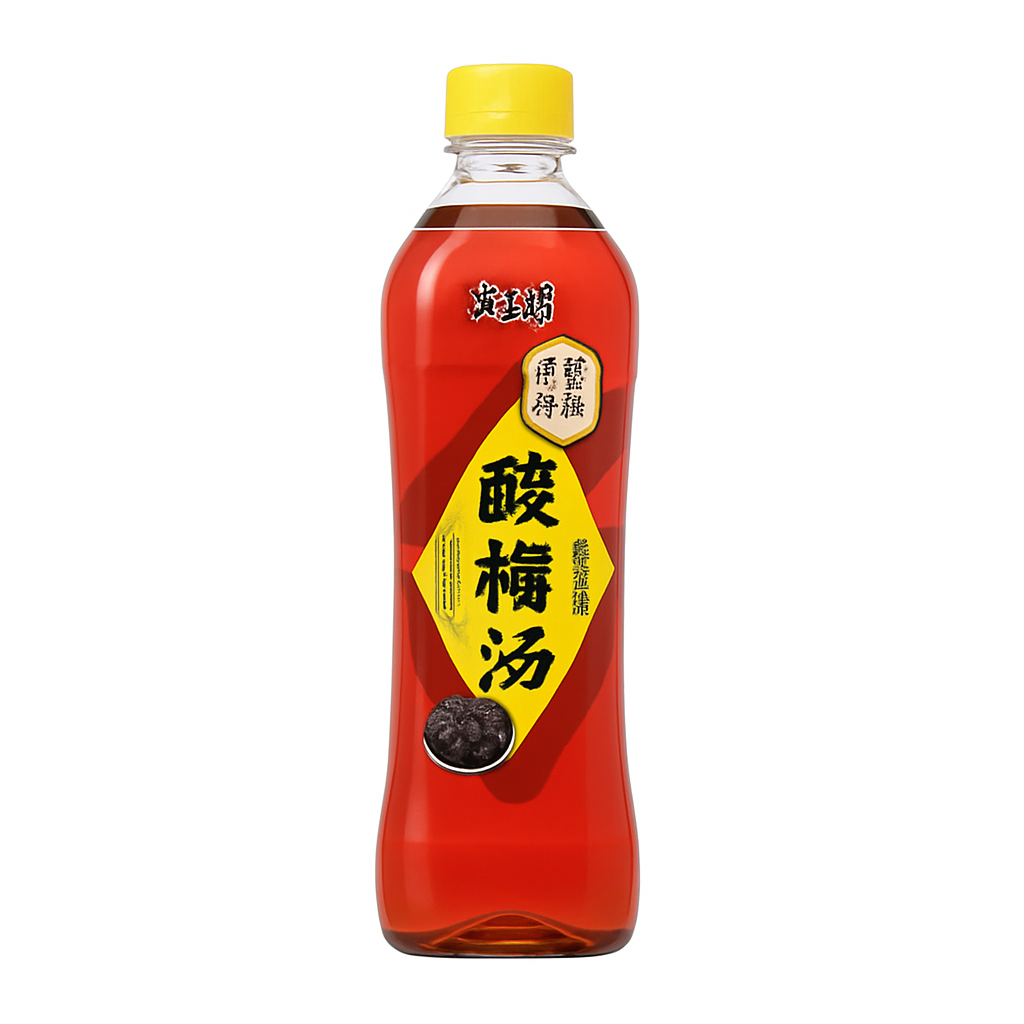 Mei Wei: Bebida de Ameixa Azeda（康师傅酸梅汤）- Master Kong 500ml - Embalagem em Fundo Branco
