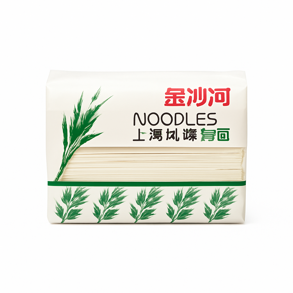 Mei Wei: Macarrão Estilo Shanghai（上海风味阳春面）- Jinsha 1815g - Embalagem em Fundo Branco