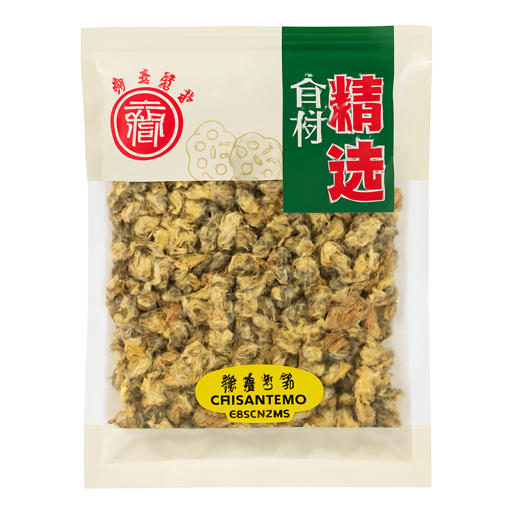 Mei Wei: Crisântemo Seco（杭白菊花）- WJ 50g - Embalagem em Fundo Branco