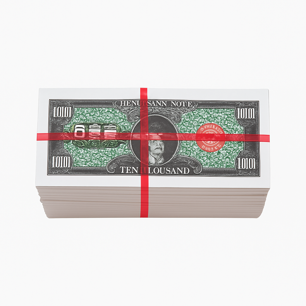 Mei Wei: Hell Bank Note（地狱银行券）- Dinheiro do Além 10000 - Embalagem em Fundo Branco