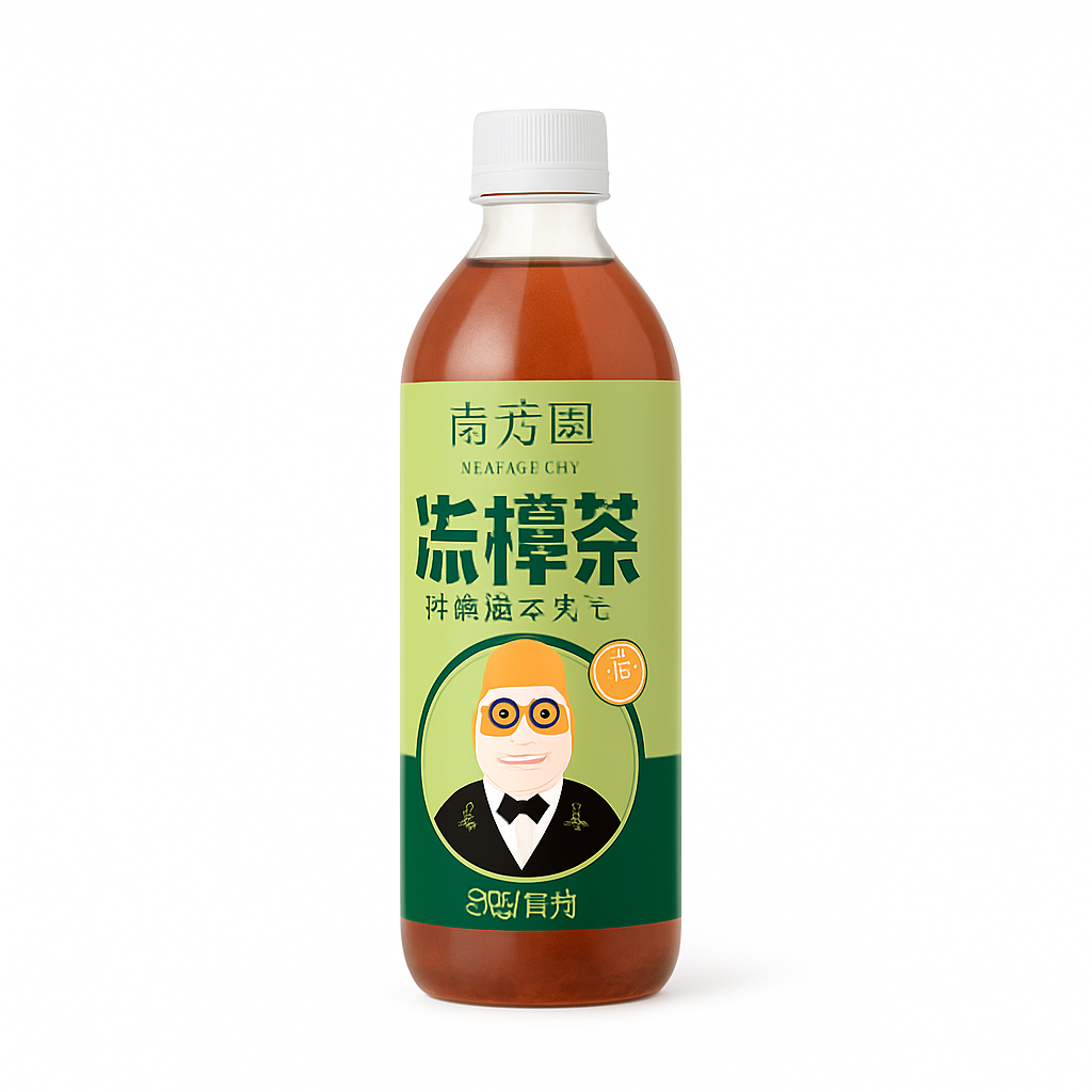 Mei Wei: Chá Gelado de Oolong（蘭芳園凍檸茶）- Lan Fong Yuen 500ml - Embalagem em Fundo Branco